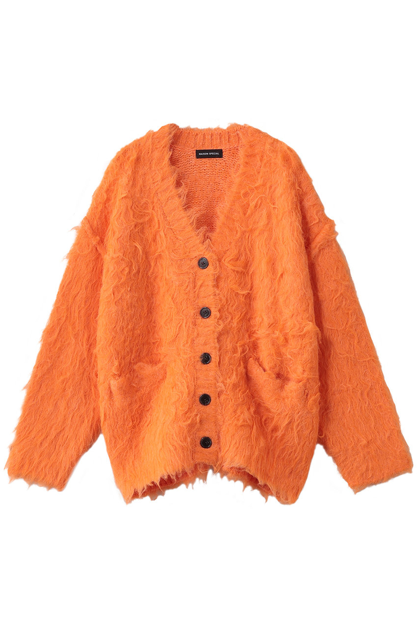 メゾンスペシャル/MAISON SPECIALのFluffy Shaggy Knit Cardigan/フラッフィーシャギーカーディガン(ORG(オレンジ)/21242365701)