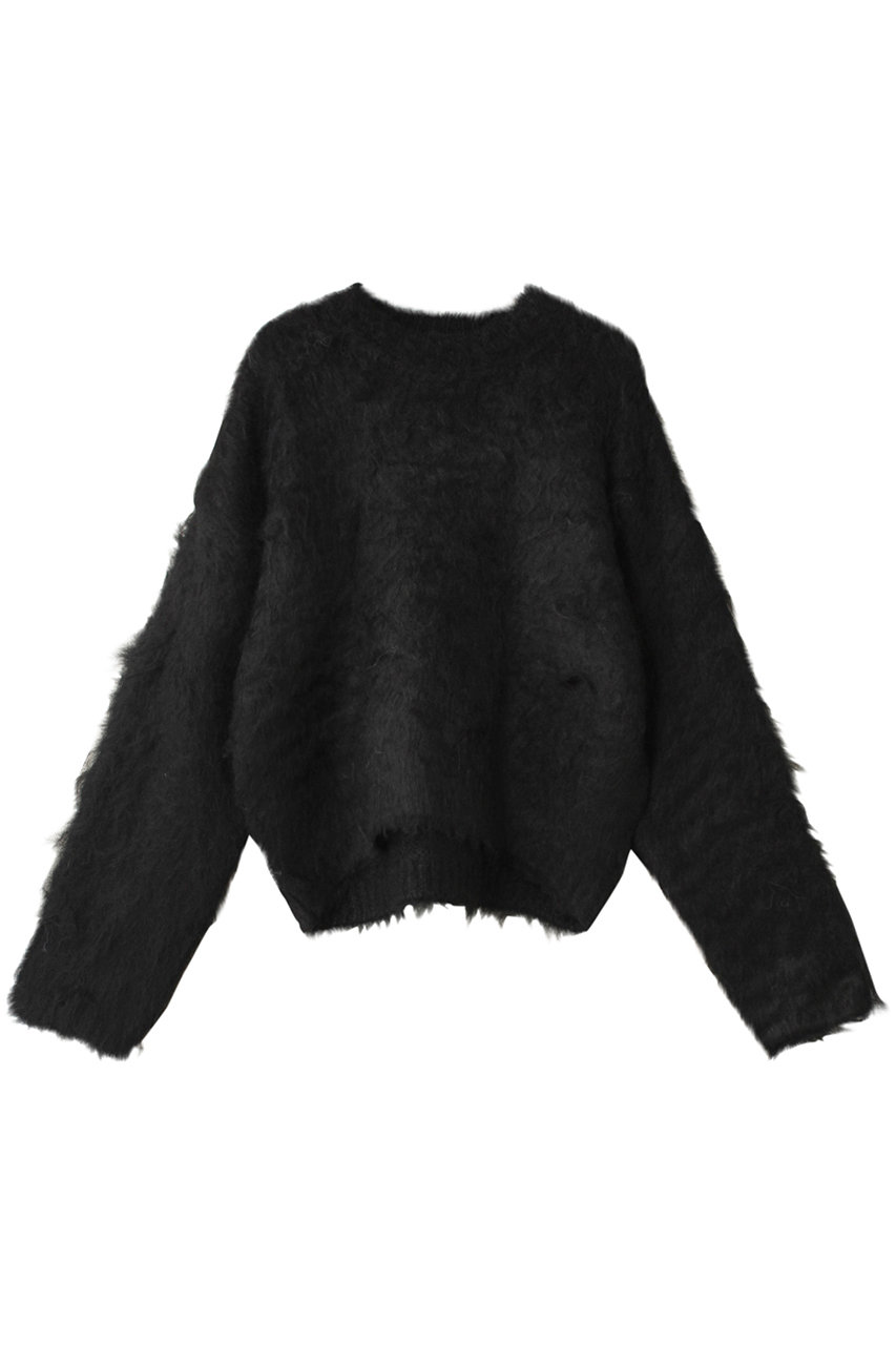 メゾンスペシャル/MAISON SPECIALのFluffy Shaggy Knit Pullover/フラッフィーシャギープルオーバー(BLK(ブラック)/21242365702)