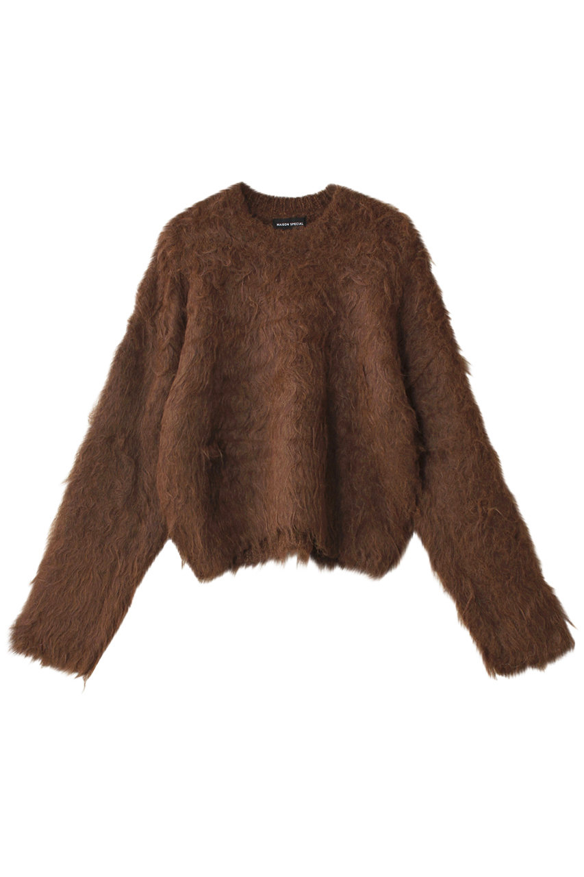 メゾンスペシャル/MAISON SPECIALのFluffy Shaggy Knit Pullover/フラッフィーシャギープルオーバー(BRN(ブラウン)/21242365702)