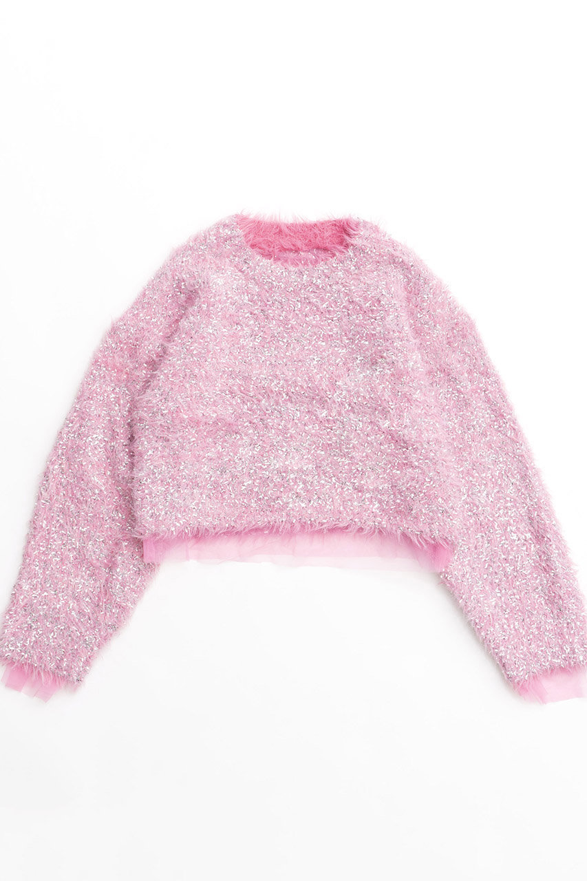 メゾンスペシャル/MAISON SPECIALのSparkling Shaggy Knit Pullover/キラキラシャギープルオーバー(PNK(ピンク)/21242365703)