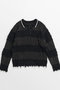 【予約販売】Cable Knitting Border Rugger Knit Tops/ケーブルボーダーラガーニット メゾンスペシャル/MAISON SPECIAL BLK(ブラック)