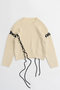 Lace Up Knit Tops/レースアップニットトップス メゾンスペシャル/MAISON SPECIAL O.WHT(オフホワイト)