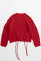 Lace Up Knit Tops/レースアップニットトップス メゾンスペシャル/MAISON SPECIAL RED(レッド)