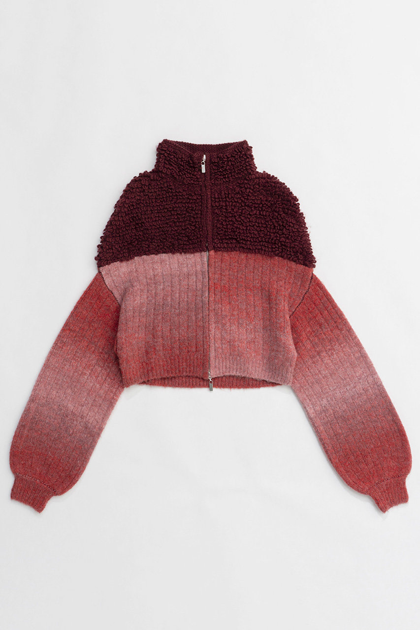 メゾンスペシャル/MAISON SPECIALのLoop Knitting Cardigan/ループカーディガン(RED(レッド)/21242365806)