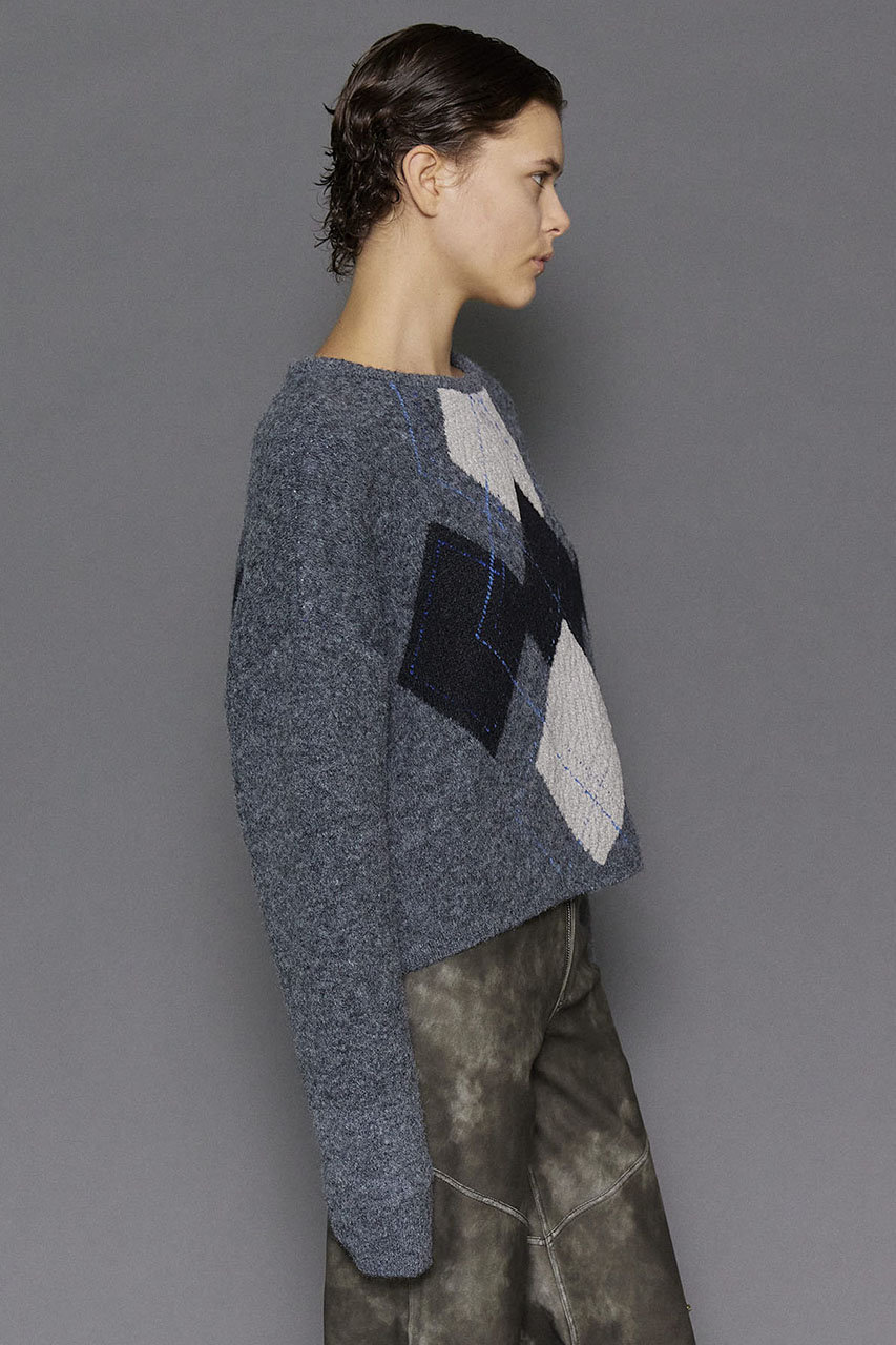 MAISON SPECIAL(メゾンスペシャル)｜Argyle Knit Tops