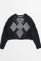 Argyle Knit Tops/アーガイルニットトップ メゾンスペシャル/MAISON SPECIAL BLK(ブラック)