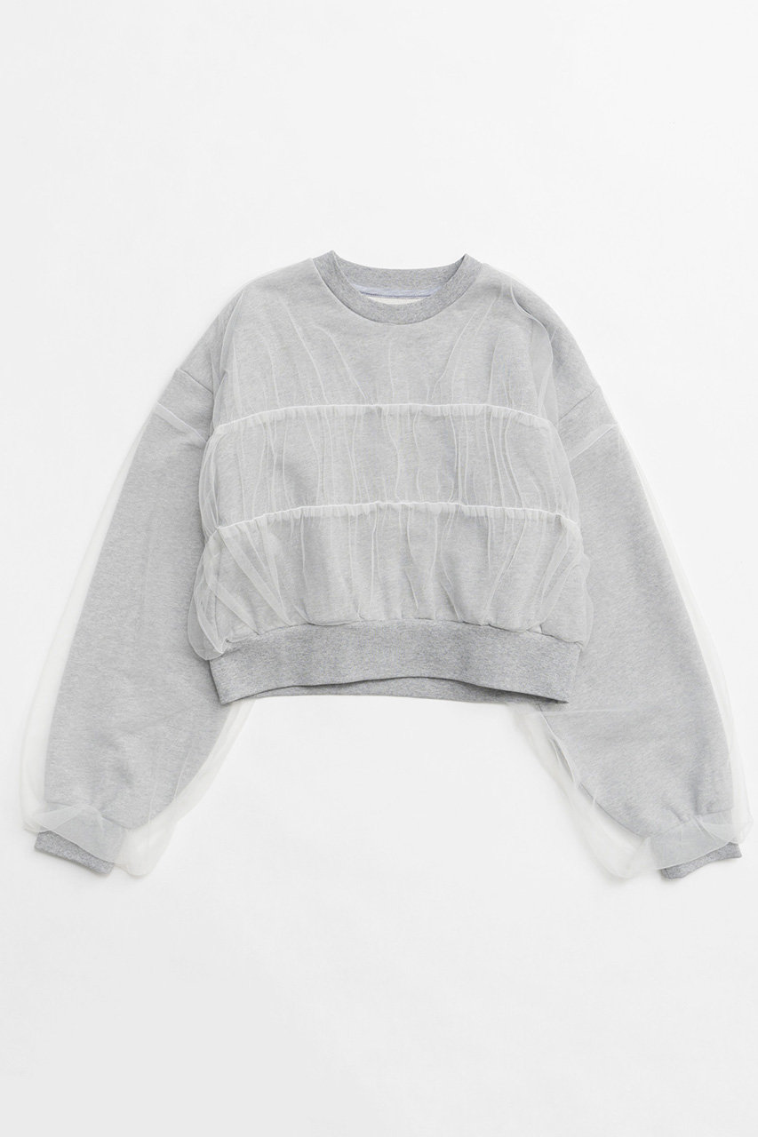 Tulle Layered Sweatshirt/チュールレイヤードスウェット