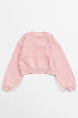 メゾンスペシャル/MAISON SPECIALのTulle Layered Sweatshirt/チュールレイヤードスウェット(110100/110105)