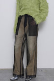 Tulle Layer Denim Pants/チュールレイヤーデニム