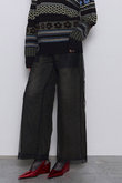 Tulle Layer Denim Pants/チュールレイヤーデニム