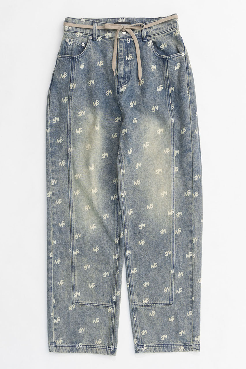 メゾンスペシャル/MAISON SPECIALの【予約販売】Monogram Print Denim Pants/モノグラムプリントデニム(BLU(ブルー)/21242465211)