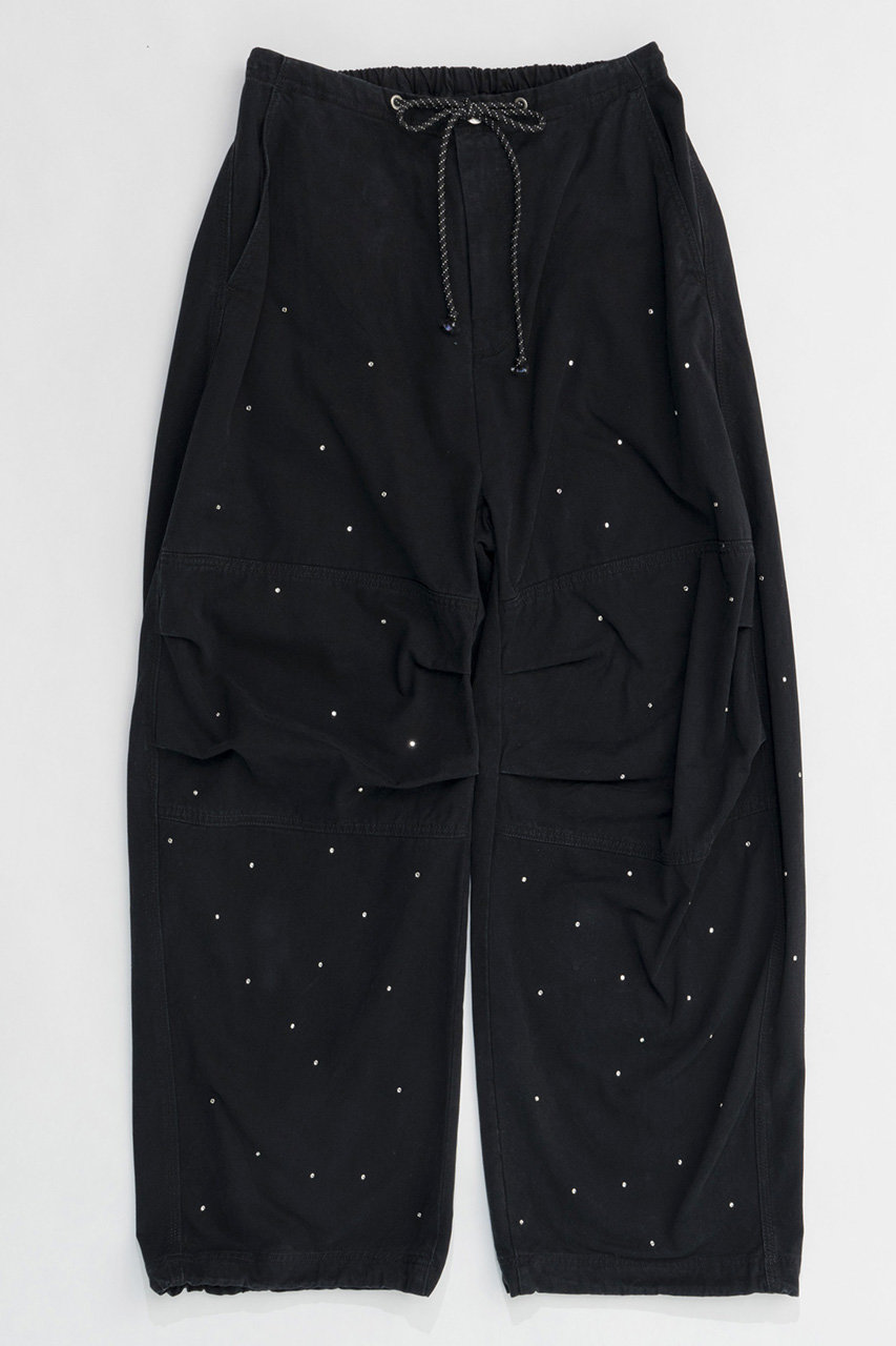 メゾンスペシャル/MAISON SPECIALのRhinestone Snow Pants/ラインストーンスノーパンツ(BLK(ブラック)/21242465311)