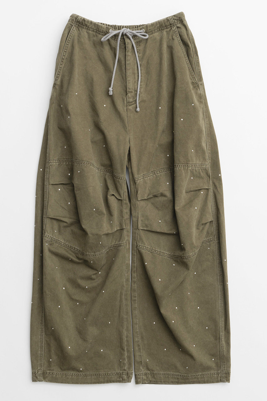MAISON SPECIAL Rhinestone Snow Pants/ラインストーンスノーパンツ (KHK(カーキ), 36) メゾンスペシャル ELLE SHOP MAISON SPECIAL Rhinestone Snow Pants/ラインストーンスノーパンツ (KHK(カーキ), 36) メゾンスペシャル ELLE SHOP