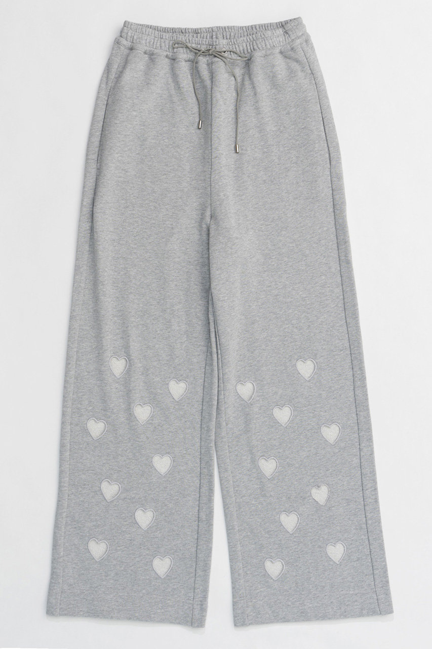 メゾンスペシャル/MAISON SPECIALのMany Heart Cutouts Sweatpants/メニーハートスウェットパンツ(GRY(グレー)/21242465312)