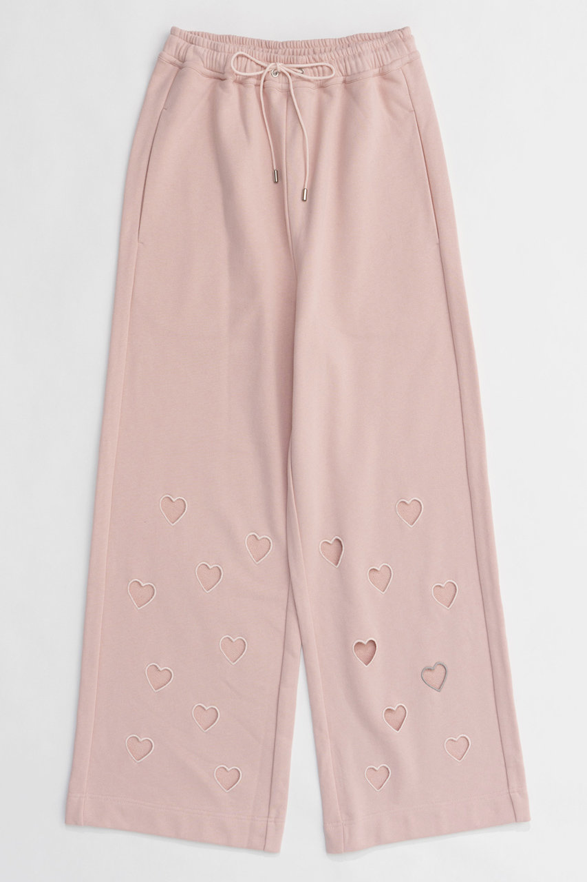 メゾンスペシャル/MAISON SPECIALのMany Heart Cutouts Sweatpants/メニーハートスウェットパンツ(PNK(ピンク)/21242465312)