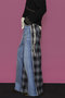 Plaid Pattern Bicolor Denim Pants/チェックバイカラーデニム メゾンスペシャル/MAISON SPECIAL