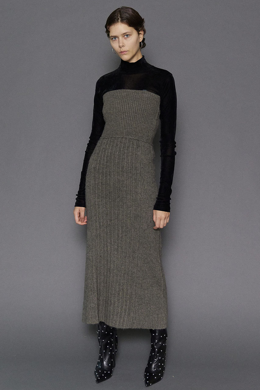 【新品未使用】 MAISON SPECIAL スカート メゾンスペシャル グレー MAISON SPECIAL(メゾンスペシャル)｜Knit Maxi Length Skirt/マキシ