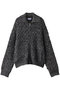 【UNISEX】モヘアプレーティングケーブルニットジップブルゾン メゾンスペシャル/MAISON SPECIAL BLK(ブラック)