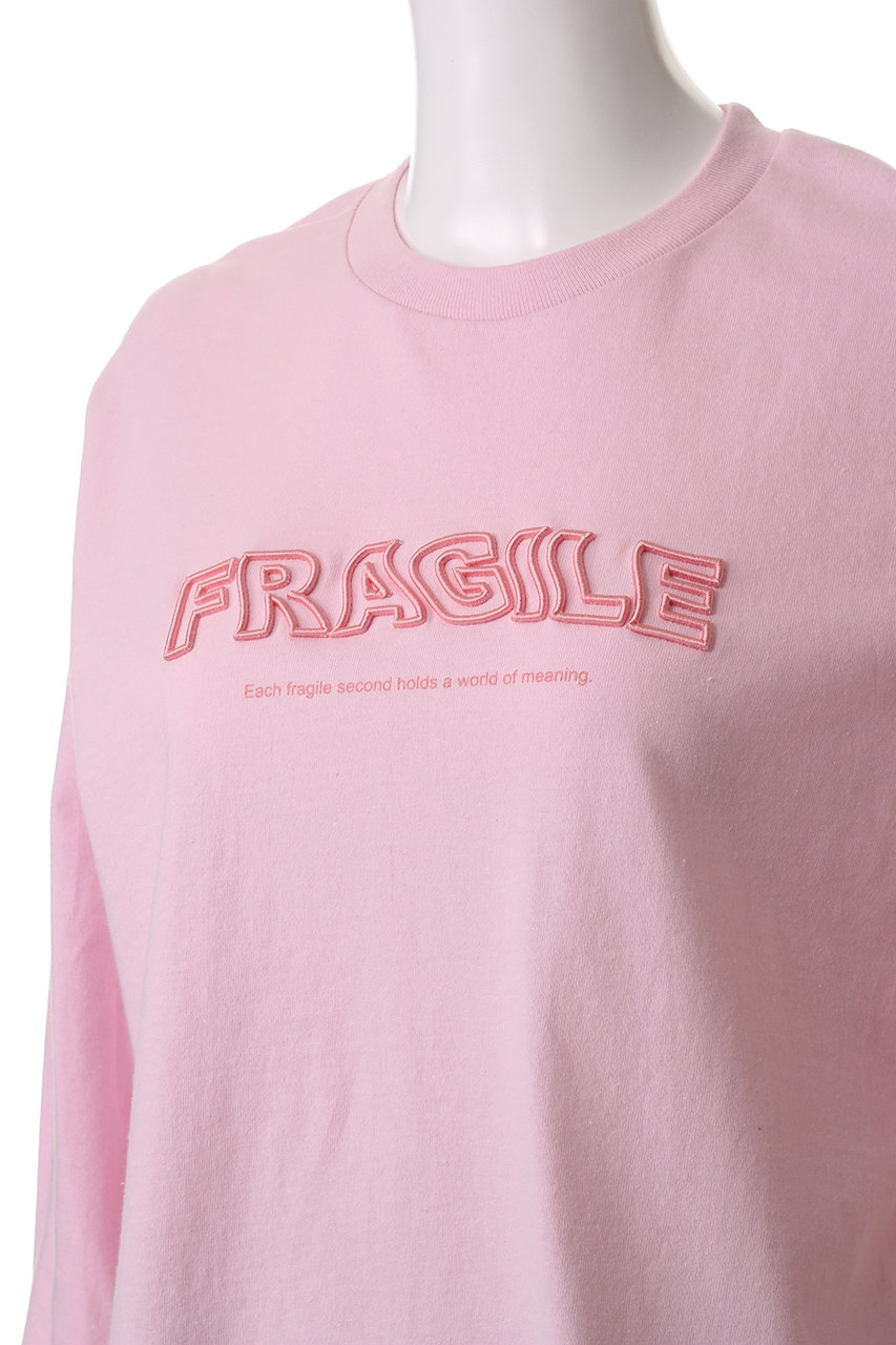 tシャツ FRAGILE Embroidery Long Sleeve T-shirt/FRAGILEエンブロイダリーロンTEE「MAISON SPE MAISON SPECIAL(メゾンスペシャル)｜FRAGILEエンブロイダリー