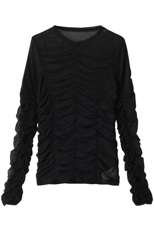 メゾンスペシャル/MAISON SPECIALのシースルシャーリングトップ(110100/110103)