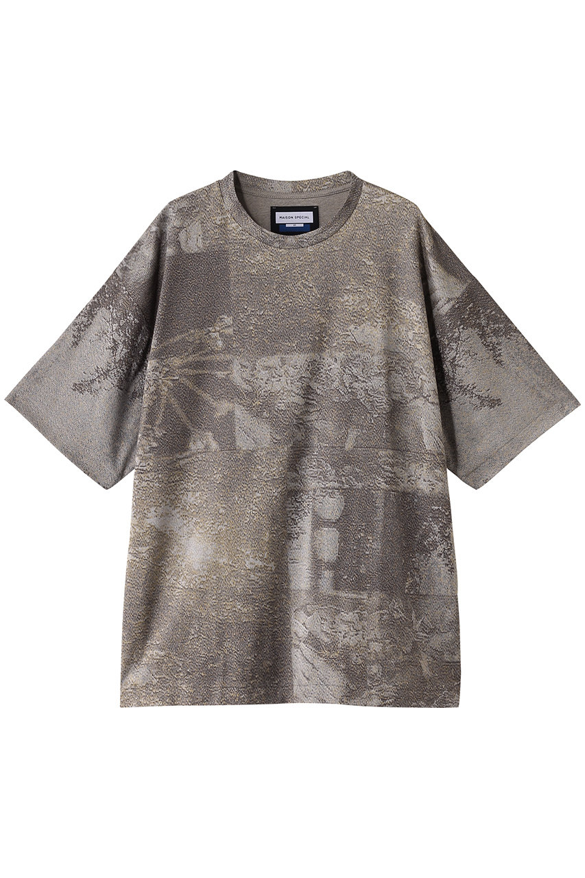 MAISON SPECIAL 【UNISEX】フォトJQニットTシャツ-Collage (BLK(ブラック), 1) メゾンスペシャル ELLE SHOP MAISON SPECIAL 【UNISEX】フォトJQニットTシャツ-Collage (BLK(ブラック), 1) メゾンスペシャル ELLE SHOP