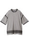 【UNISEX】ハイツイストピグメントブリーチニットTシャツ メゾンスペシャル/MAISON SPECIAL G.BGE(グレーベージュ)