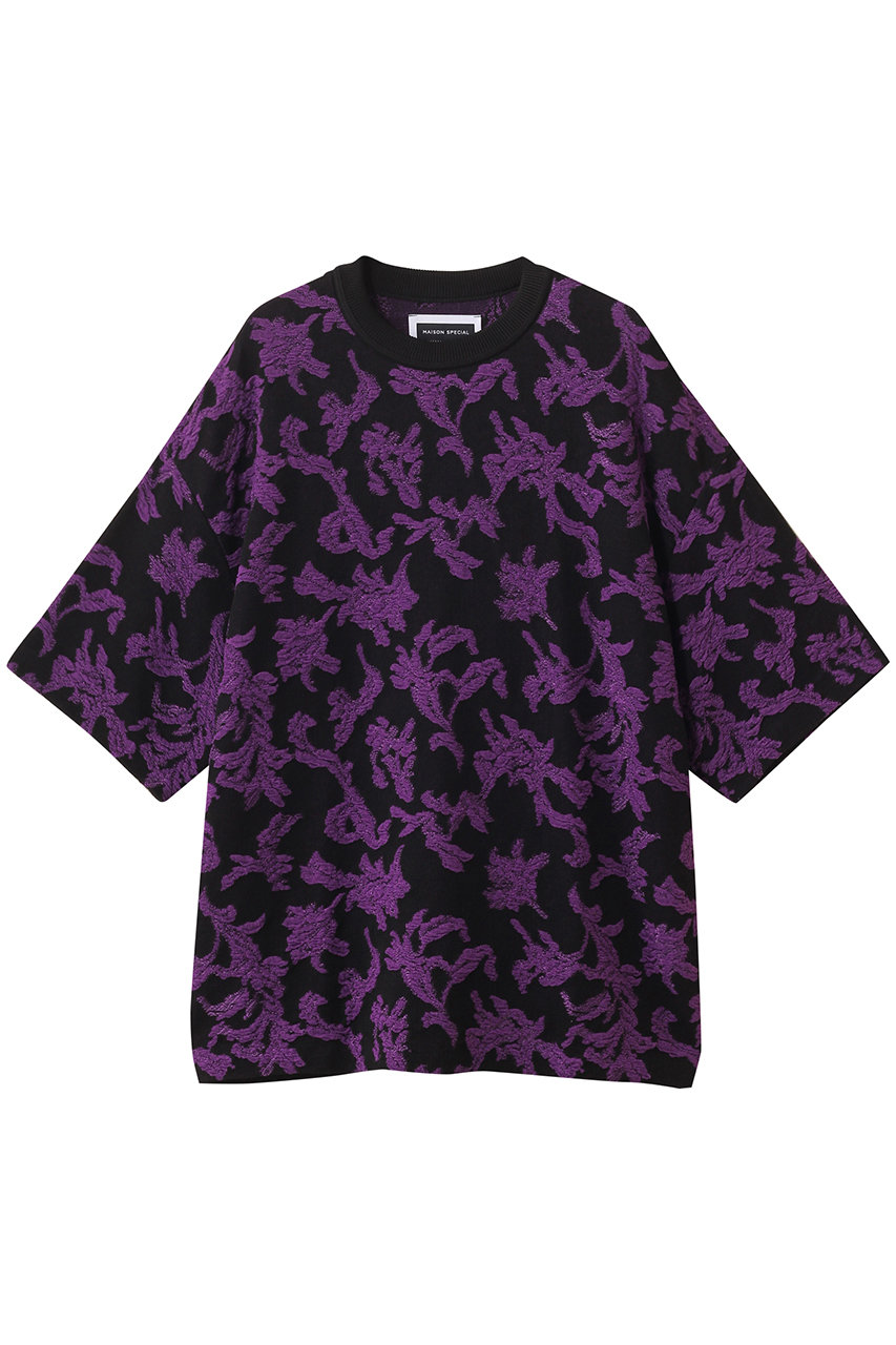 MAISON SPECIAL 【UNISEX】フラワーブリスタージャガードニット (BLK(ブラック), 1) メゾンスペシャル ELLE SHOP MAISON SPECIAL 【UNISEX】フラワーブリスタージャガードニット (BLK(ブラック), 1) メゾンスペシャル ELLE SHOP