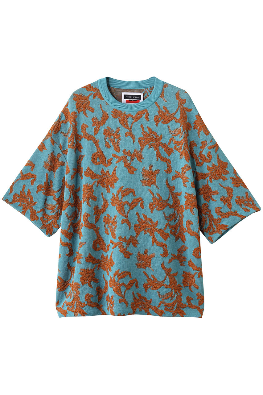 MAISON SPECIAL 【UNISEX】フラワーブリスタージャガードニット (BLU(ブルー), 1) メゾンスペシャル ELLE SHOP MAISON SPECIAL 【UNISEX】フラワーブリスタージャガードニット (BLU(ブルー), 1) メゾンスペシャル ELLE SHOP