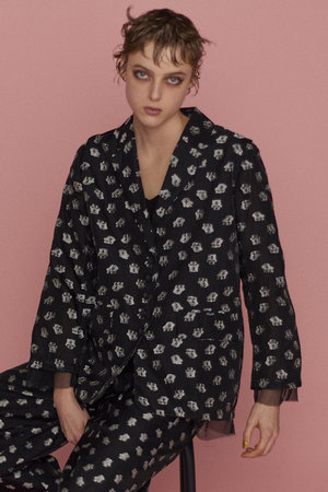 メゾンスペシャル/MAISON SPECIALのFlower Pattern Sheer Jacket/フラワーシアージャケット(110800/110801)