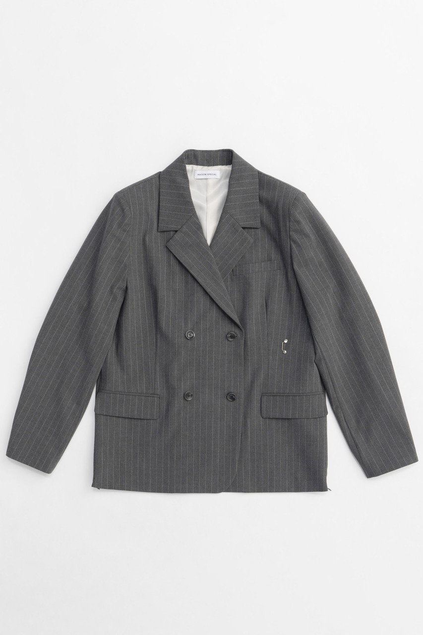 メゾンスペシャル/MAISON SPECIALの2way Hook Design Jacket/2WAYホックジャケット(GRY(グレー)/21251115301)