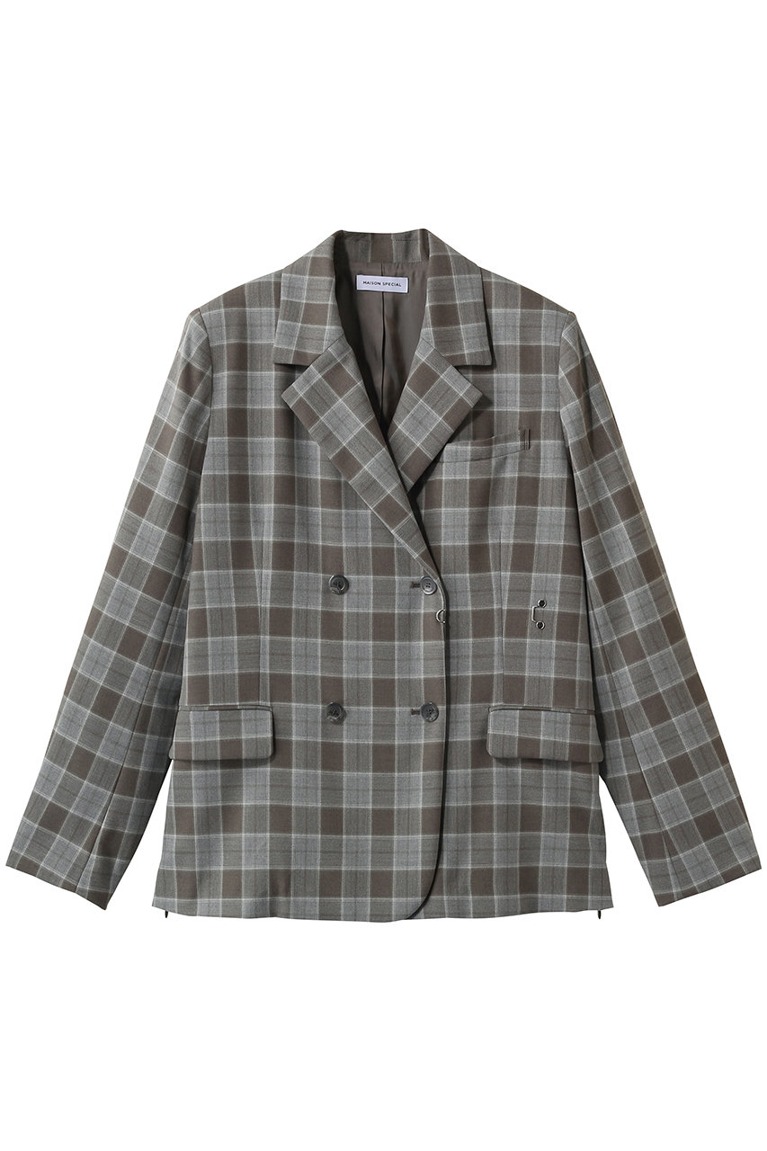 メゾンスペシャル/MAISON SPECIALの2way Hook Design Jacket/2WAYホックジャケット(KHK(カーキ)/21251115301)