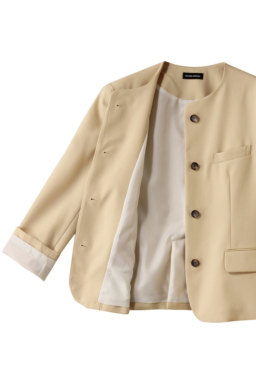 MAISON SPECIAL(メゾンスペシャル)｜Motif Collarless Jacket