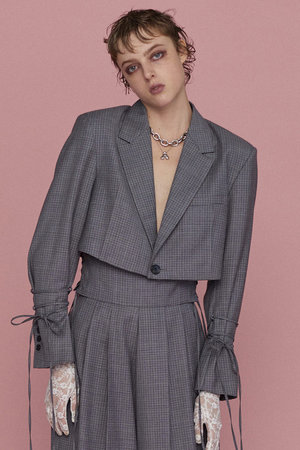 メゾンスペシャル/MAISON SPECIALのLace Up Short Length Jacket/レースアップショートジャケット(110800/110801)