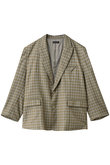 Plaid Pattern Oversize Single Jacket/チェックオーバーサイズシングルジャケット