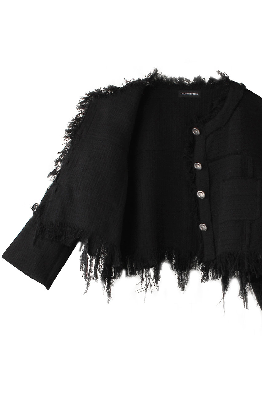 MAISON SPECIAL(メゾンスペシャル)｜Tweed Collarless Jacket