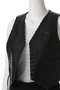 Lace Up Short Length faux Leather Vest/レースアップショートフェイクレザーベスト メゾンスペシャル/MAISON SPECIAL