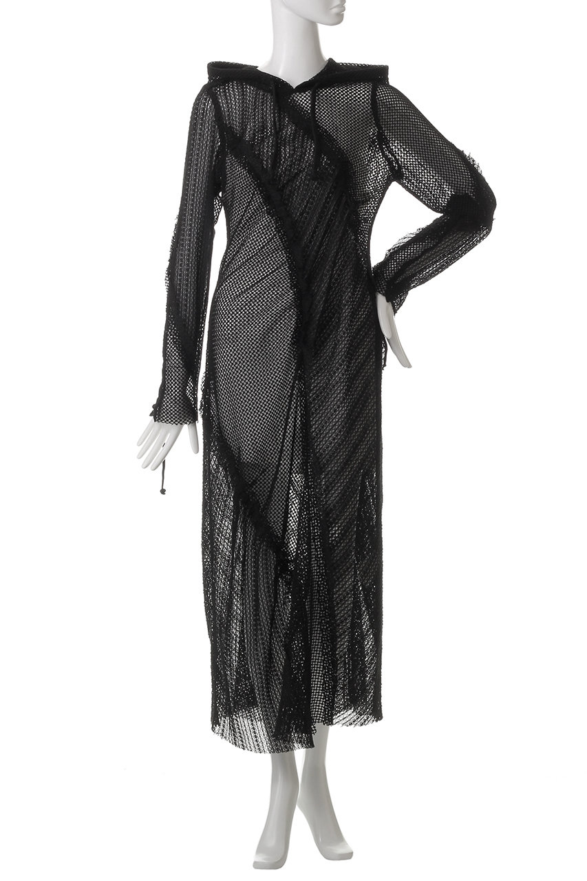 MAISON SPECIAL(メゾンスペシャル)｜Mesh Fabric Docking Hood Dress