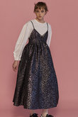 Lame Jacquard Volume Silhouette Dress/ラメジャガードボリュームワンピース