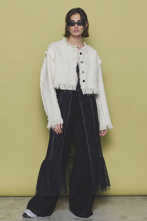 メゾンスペシャル/MAISON SPECIALのLace Docking Camisole Onepiece/レースドッキングキャミワンピース(110500/110503)