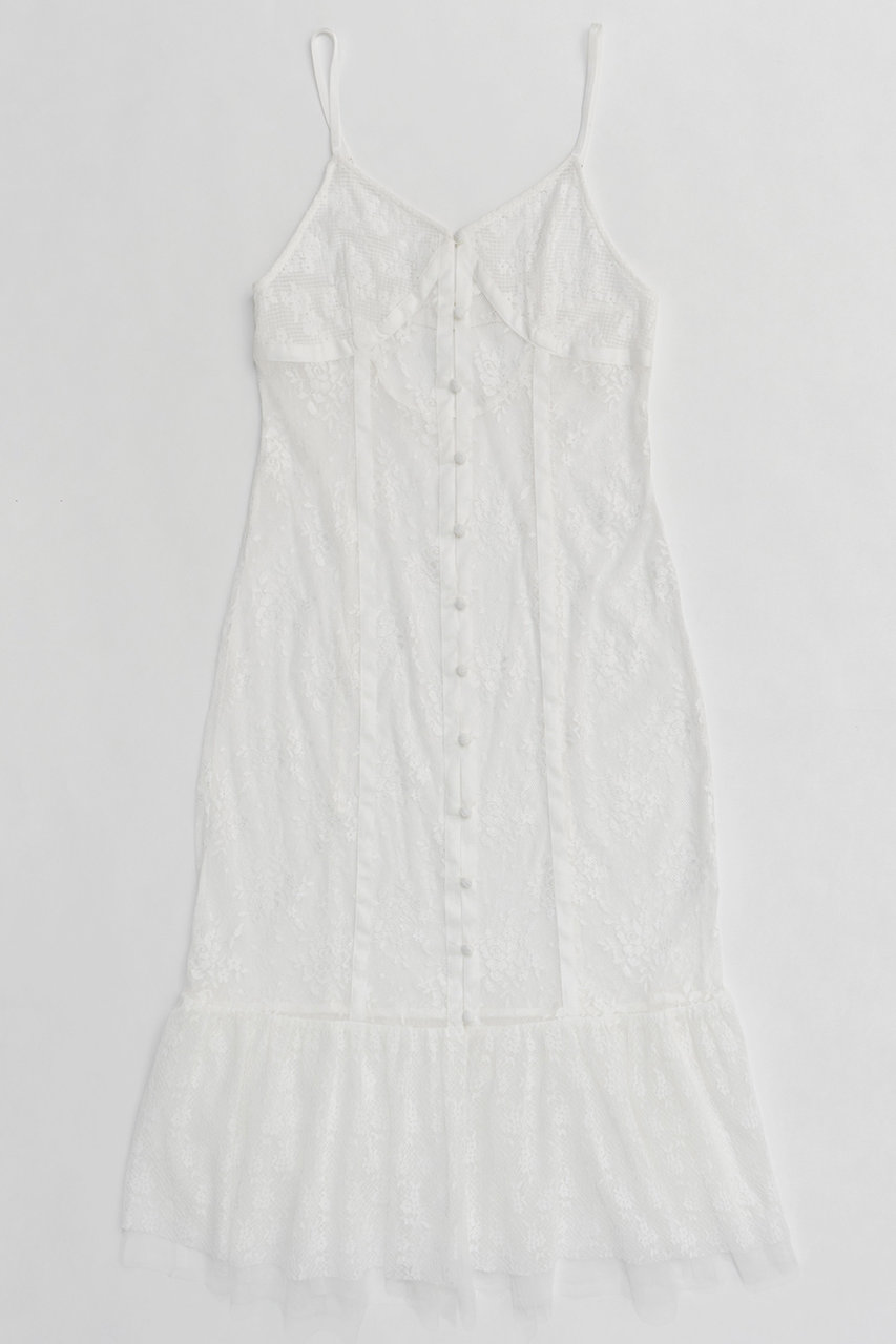 メゾンスペシャル/MAISON SPECIALの【予約販売】Lace Docking Camisole Onepiece/レースドッキングキャミワンピース(WHT(ホワイト)/21251265805)