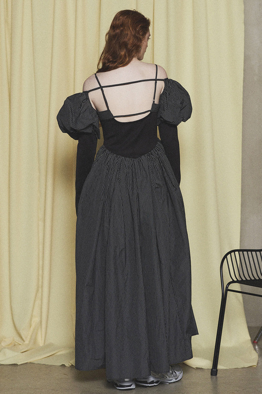 ワンピース Puffy Bolero Set Volume Silhouette D MAISON SPECIAL(メゾンスペシャル)｜Puffy Bolero Set Plaid Pattern