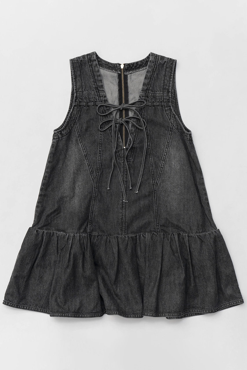 メゾンスペシャル/MAISON SPECIALの【予約販売】Denim Mini Dress/デニムミニワンピース(BLK(ブラック)/21251315203)