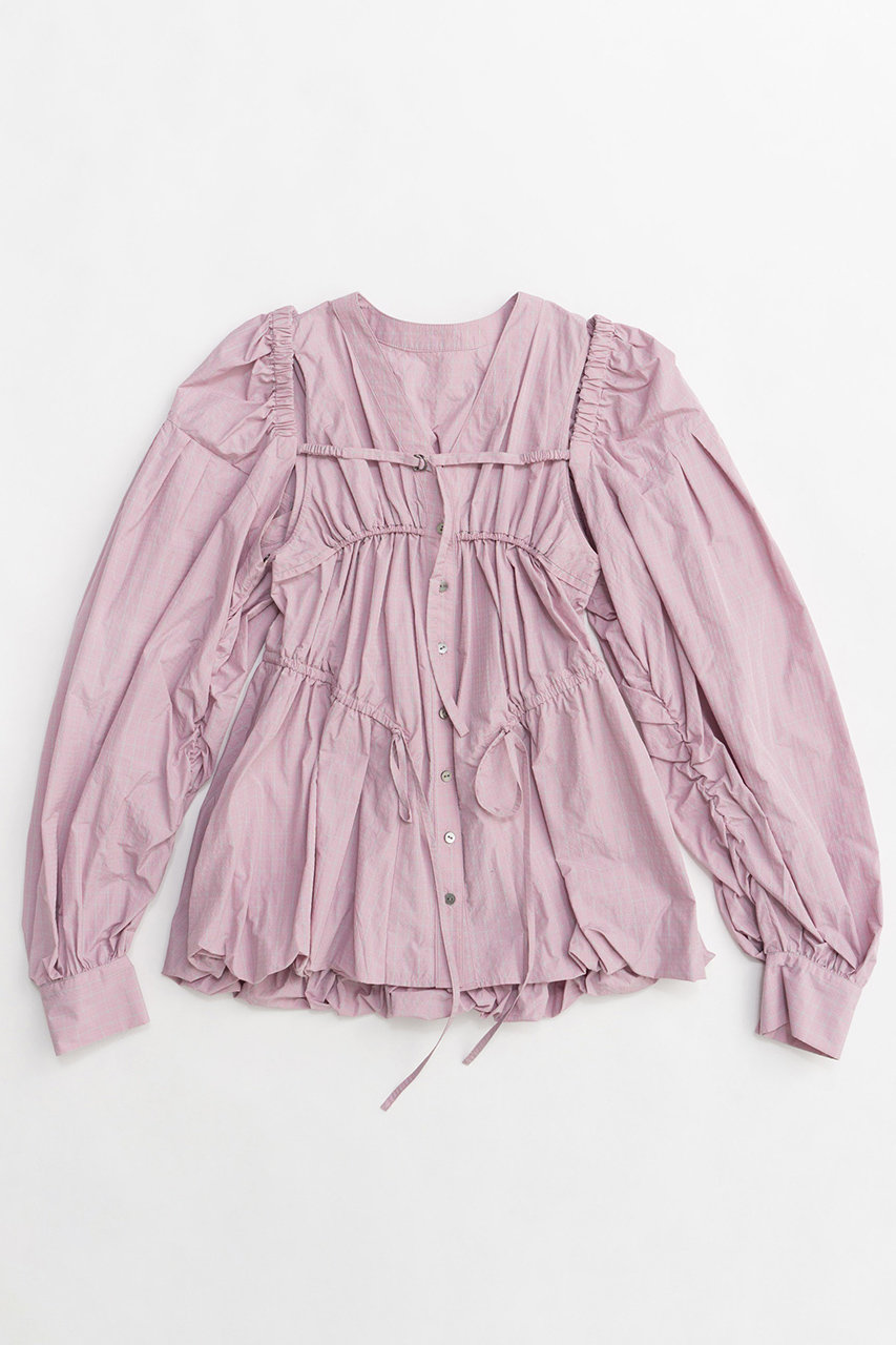 メゾンスペシャル/MAISON SPECIALの【予約販売】Multiway Taffeta Blouse/マルチウェイタフタブラウス(PNK(ピンク)/21251315205)