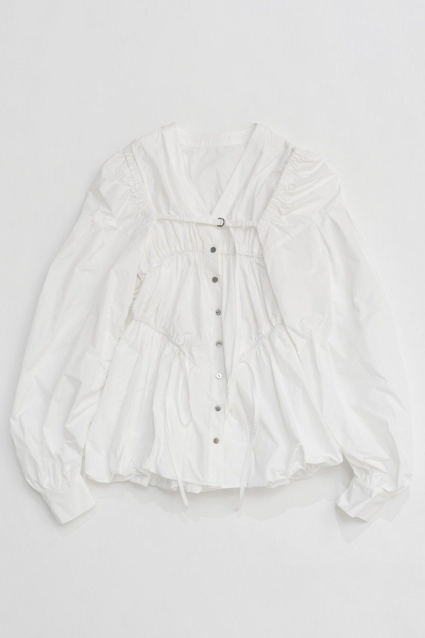 メゾンスペシャル/MAISON SPECIALの【予約販売】Multiway Taffeta Blouse/マルチウェイタフタブラウス(WHT(ホワイト)/21251315205)