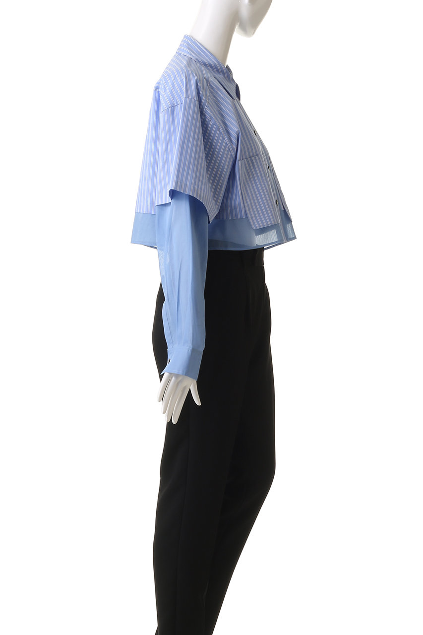 ブラウス シャツ Sheer Docking Oversized Shirt/シアードッキングオーバーシャツ「MAISON SPECIAL/メゾンスペ MAISON SPECIAL(メゾンスペシャル)｜Sheer Docking Oversized