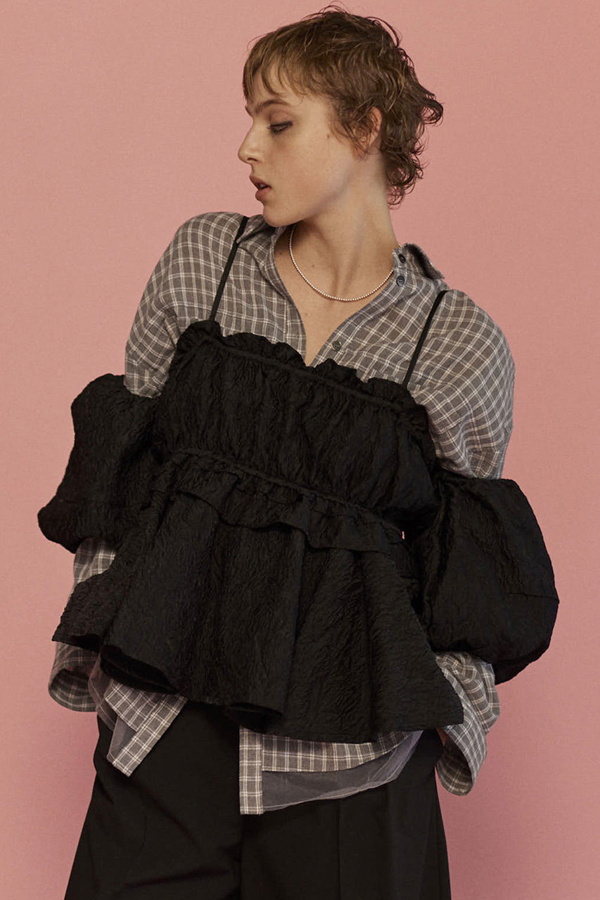 MAISON SPECIAL Jacquard Multiway Tops/ジャガードマルチウェイトップス (BLK(ブラック), FREE) メゾンスペシャル ELLE SHOP