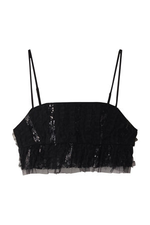 メゾンスペシャル/MAISON SPECIALのMulti Fabric Glitter Flower Bustier/マルチファブリックキラキラフラワービスチェ(110400/110401)