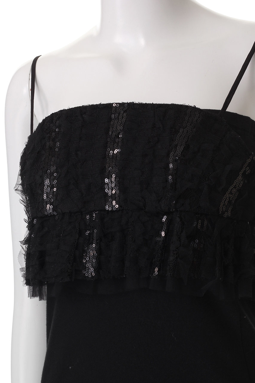 ブラウス シャツ Multi Fabric Glitter Flower Bustier/マルチファブリックキラキラフラワービスチェ「MAISON S MAISON SPECIAL(メゾンスペシャル)｜Multi Fabric Glitter