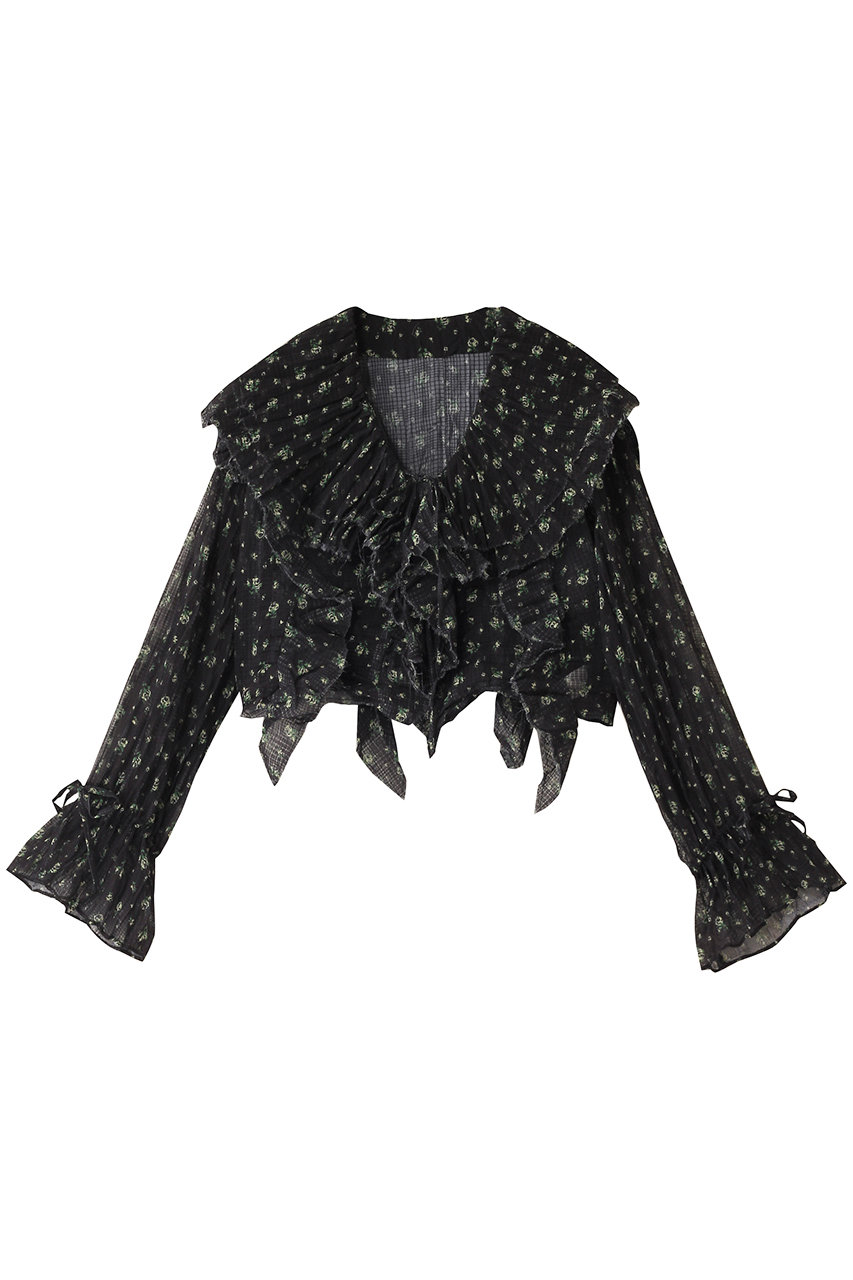 メゾンスペシャル/MAISON SPECIALの【予約販売】Ruffle Blouse/ラッフルフリルブラウス(BLK(ブラック)/21251315704)