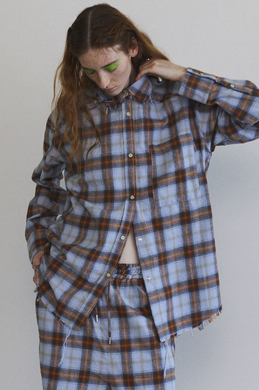 メゾンスペシャル/MAISON SPECIALの【予約販売】Checkered Shirt/チェックシャツ(BLU(ブルー)/21251315706)